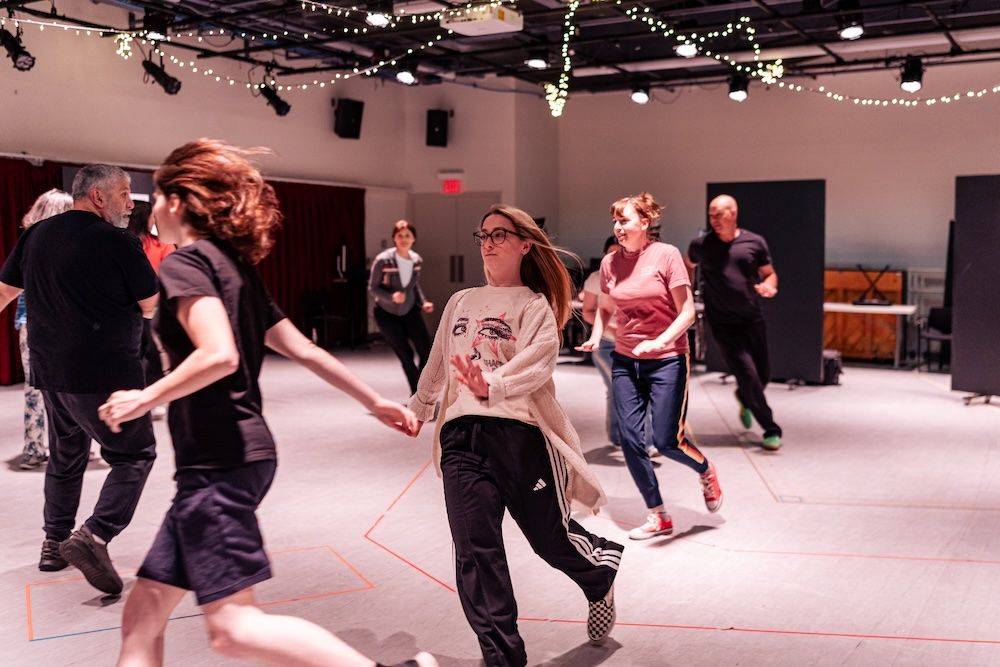 Participants in motion during a Theater of Self session
